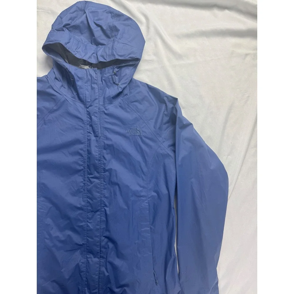 The North Face DryVent Rain Jacket Womens Medium Blue Hooded Waterproof Shell